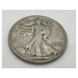 Three 1943 Walking Liberty Half Dollars