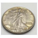 Three 1943 Walking Liberty Half Dollars