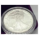 Uncirculated 1990 1oz Fine Silver Walking Liberty Half Dollar