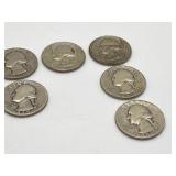 Seven Silver Quarters; 1938, 1939, 1940 & 1941