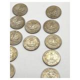 13 Silver Quarter Coins