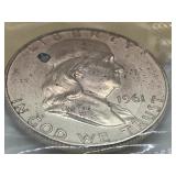 1961 Coin Proof Set; Ben Franklin