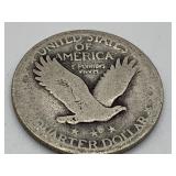 Two Standing Liberty Quarters