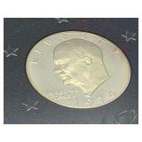 Two 1974 Eisenhower Proof Dollar Coins
