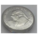 1974 Bicentennial John Adams Silver Coin