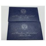 Two 1974 Eisenhower Proof Dollar Coins
