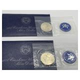 Two 1974 Eisenhower Proof Dollar Coins