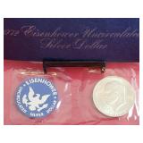 Uncirculated U.S. Mint 1972 Eisenhower Silver Dollar
