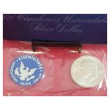 Uncirculated U.S. Mint 1972 Eisenhower Silver Dollar