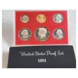 Uncirculated 1981 United States Proof Set