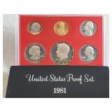 Uncirculated 1981 United States Proof Set