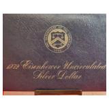Uncirculated U.S. Mint 1972 Eisenhower Silver Dollar