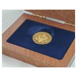 1776-1976 National Bicentennial Medal Gold Coin with Original Wooden Case