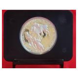 1973 Sterling Silver American Revolution Bicentennial "Samuel Adams & Patrick Henry" Dollar Coin