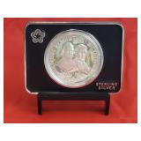 1973 Sterling Silver American Revolution Bicentennial "Samuel Adams & Patrick Henry" Dollar Coin