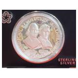 1973 Sterling Silver American Revolution Bicentennial "Samuel Adams & Patrick Henry" Dollar Coin