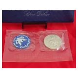 Uncirculated U.S. Mint 1973 Eisenhower Silver Dollar