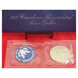Uncirculated U.S. Mint 1973 Eisenhower Silver Dollar