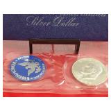 Uncirculated U.S. Mint 1973 Eisenhower Silver Dollar