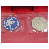 Uncirculated U.S. Mint 1973 Eisenhower Silver Dollar