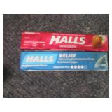 12 pks Halls Cough Drops...