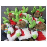 6- 8 inch Plush Holiday Reindeer...