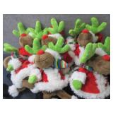 6- 8 inch Plush Holiday Reindeer...