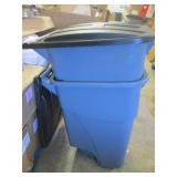 2 Large Rubbermaid Trash Bins, only...