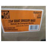 500 ct 25# Squat Grocery Bags Retail $35.63