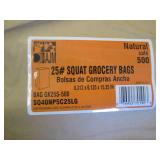 500 ct 25# Squat Grocery Bags Retail $35.63