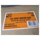 500 ct 25# Squat Grocery Bags Retail $35.63