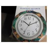 Elegant Quartz 11" Clock; needs bat...