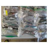 50 eyeglass frames; brands on glass...