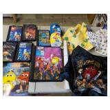 m & M collectibles in a tote...