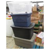 4 Empty Totes with Covers...