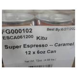 3 - 12 packs 6 oz cans Caramel Kitu...