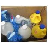 box of cleaning materials ...