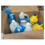 box of cleaning materials ...