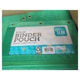 box of solid binder pouches ...