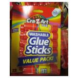 box of glue sticks, name tags, clas...