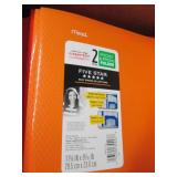 box of orange folders ...