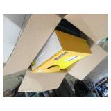 box of folders and pencils ...