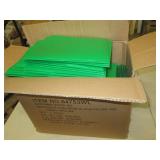 box of green folders ...