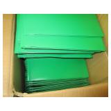 box of green folders ...