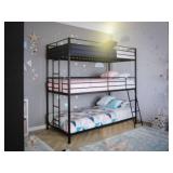 cormac metal triple bunk bed grey n...