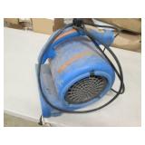 blue fan powers on ...