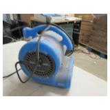 blue fan powers on ...