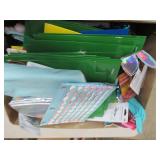box of school supplies ...