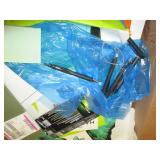 lot of paper,pens and other office ...
