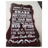 family rules sign 32x18...